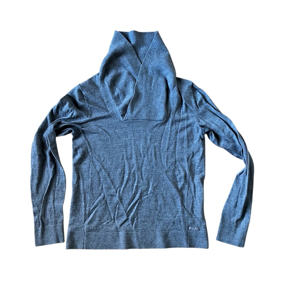Armani Exchange Elegant Cowl Neck Gray Sweater